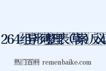 264组异形词整理表（草案）反义词是什么意思的图片